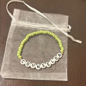 Green 'Counselor' Beaded Bracelet